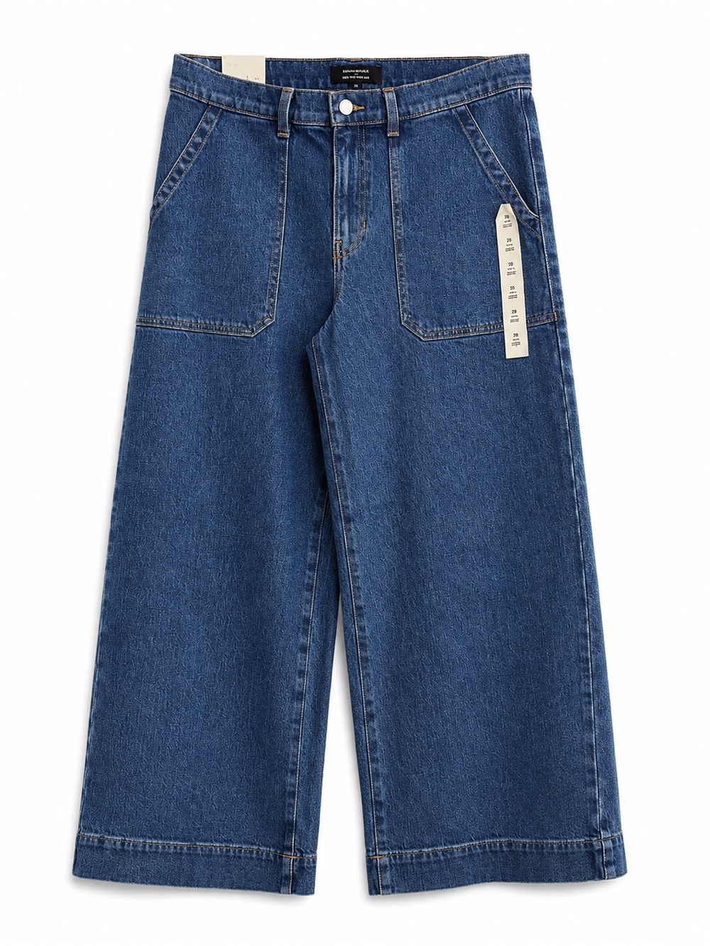 NWT Banana Republic Women’s Wide-Leg High-Rise Cotton Blend Jeans.Size: 31 Petit